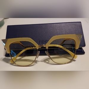 Fendi yellow sunglasses